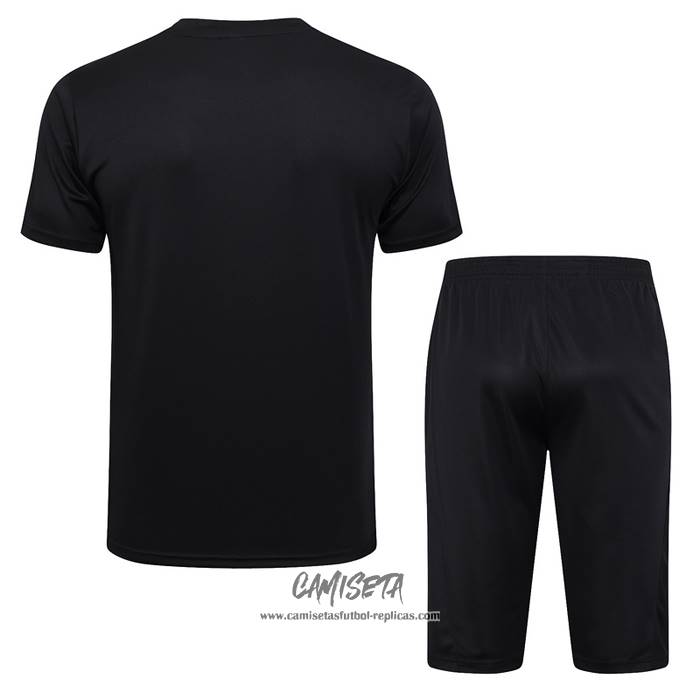 Chandal del Paris Saint-Germain Jordan 2023-2024 Manga Corta Negro - Pantalon Corto